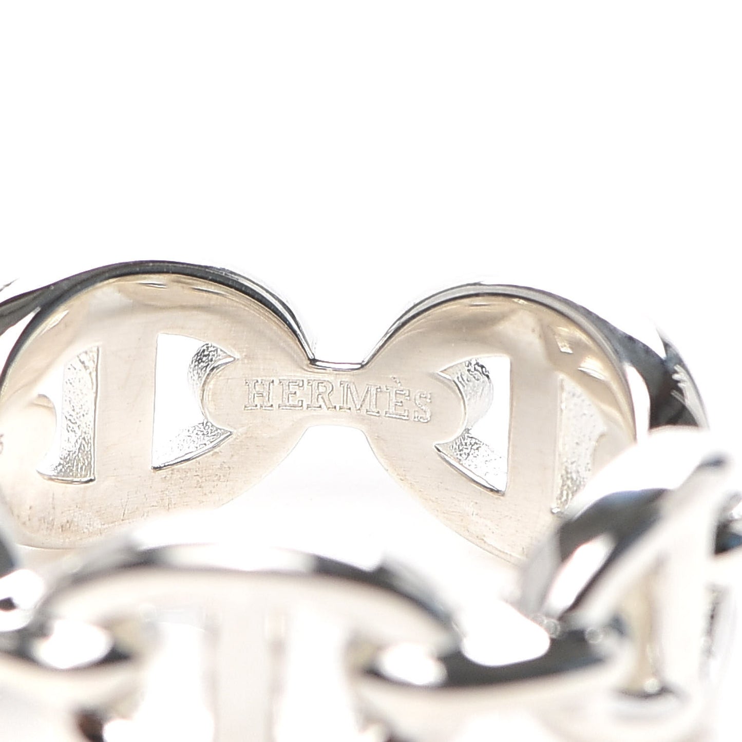 Sterling Silver PM Chaine d'Ancre Enchainee Band Ring 51 5.75