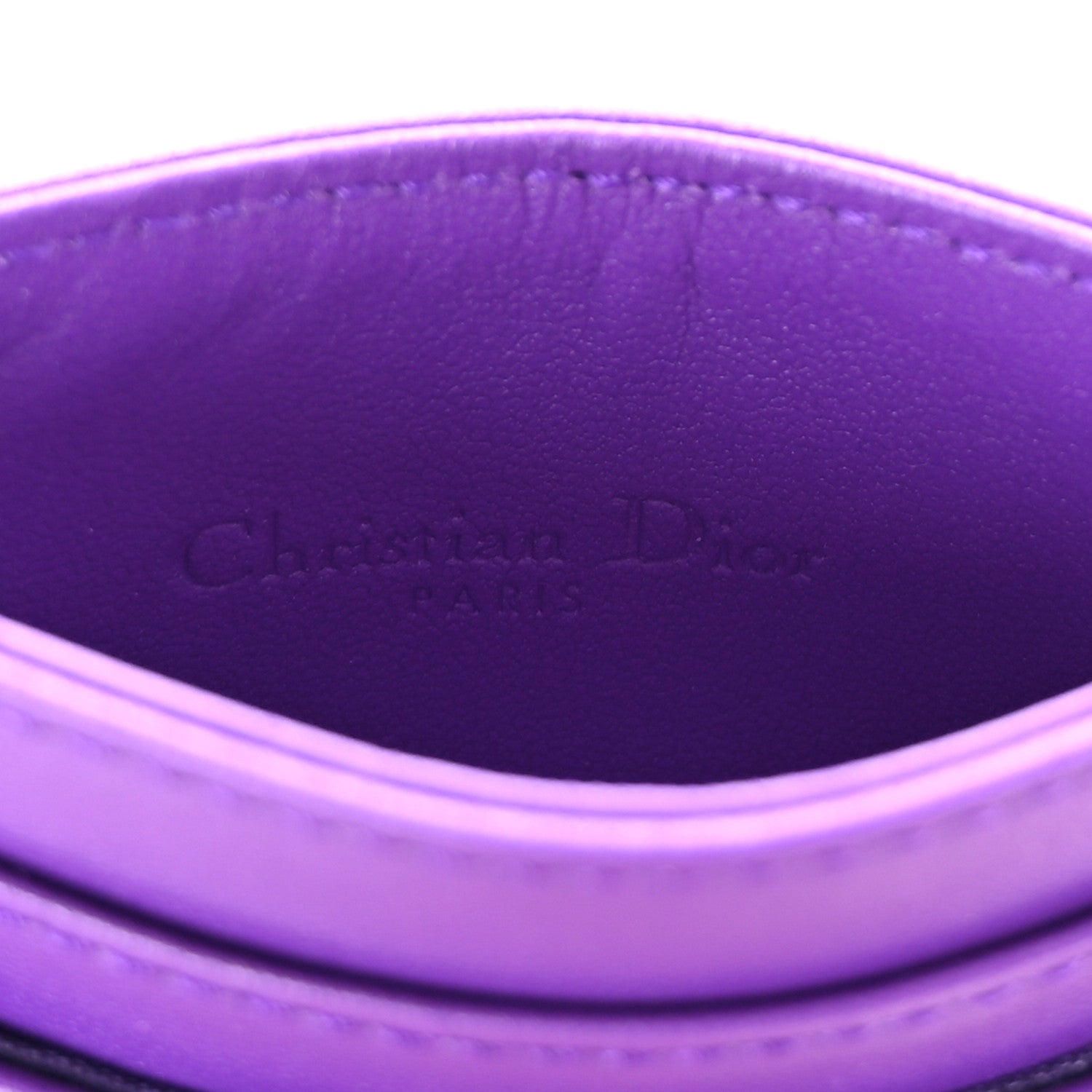Christian Dior Lambskin Cannage Lady Dior Card Holder Purple 6 of 7