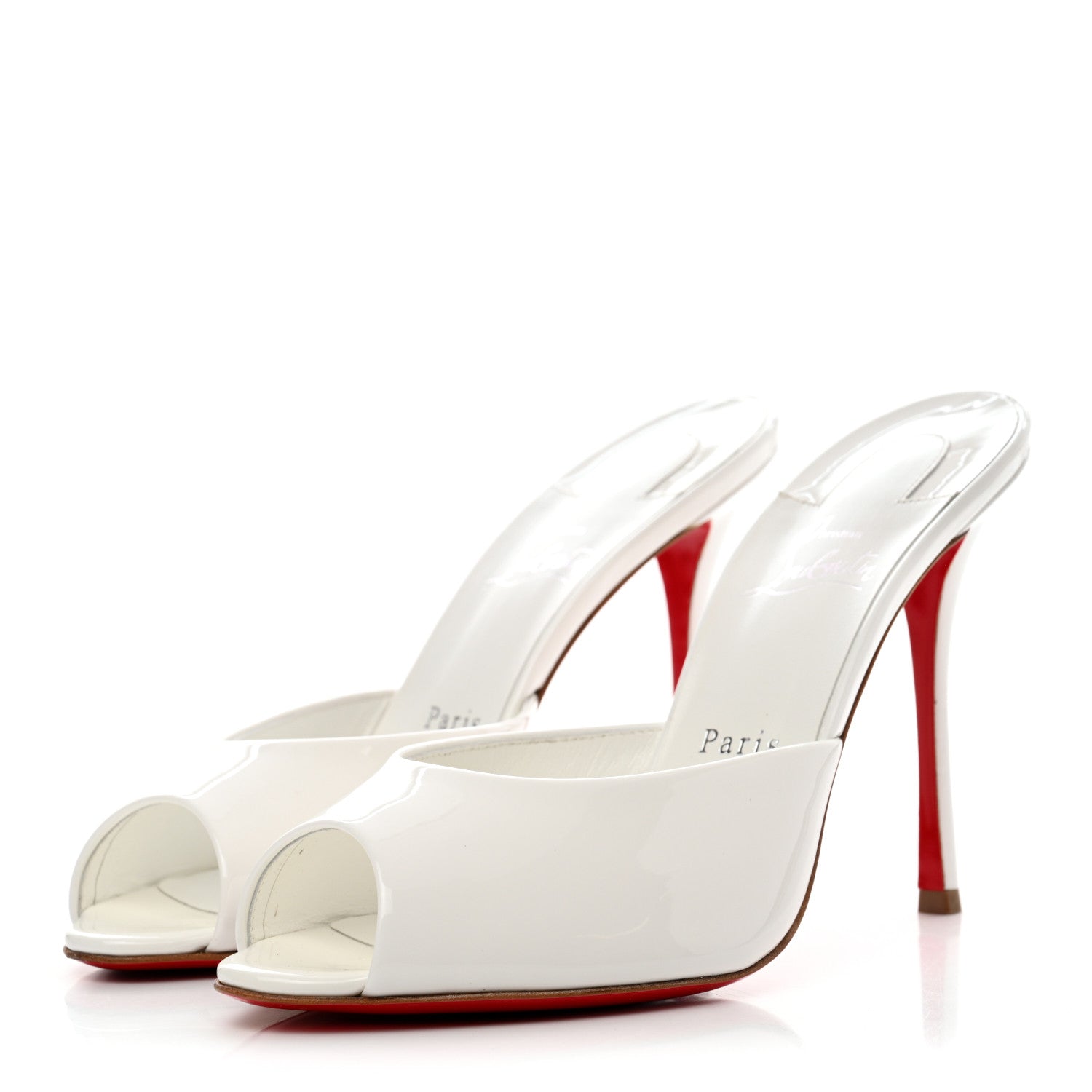 Christian Louboutin Patent Me Dolly 100 Sandals 40 White 3 of 7