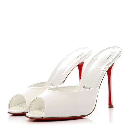 Christian Louboutin Patent Me Dolly 100 Sandals 40 White 3 of 7