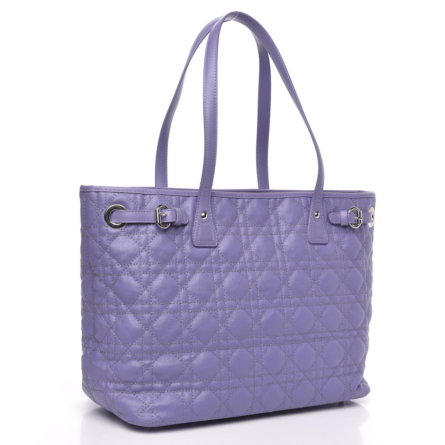 Coated Canvas Cannage Small Panarea Tote Lilac