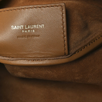 Saint Laurent Ostrich Paris VII Large Flat Hobo Brick 6 of 12