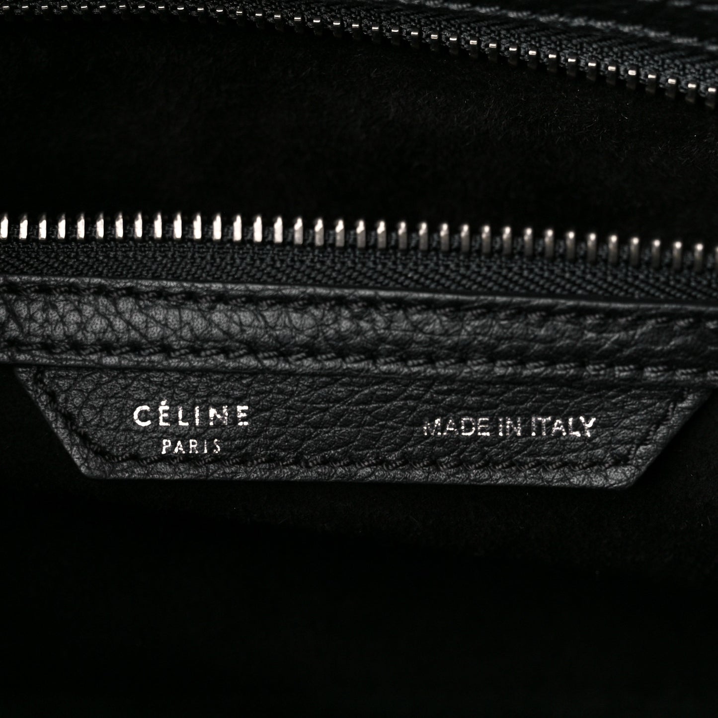 Drummed Calfskin Micro Luggage Black