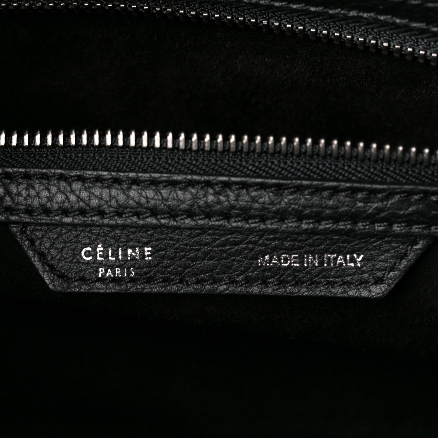 Celine Drummed Calfskin Micro Luggage Black 7 of 14