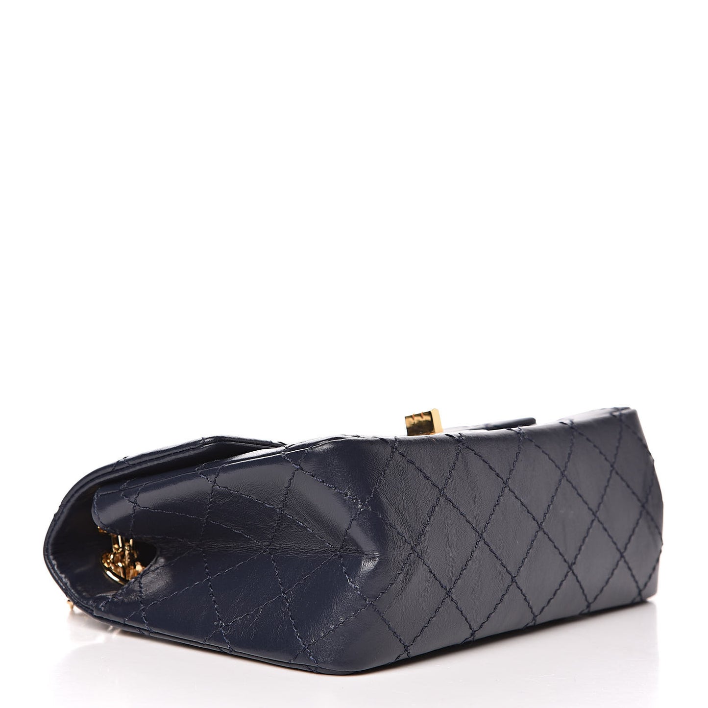 Aged Calfskin Quilted 2.55 Reissue Mini Flap Navy
