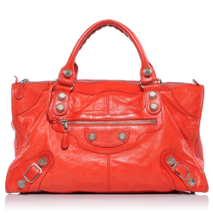Balenciaga Agneau Giant 21 Silver Hardware Work Vermillion 1 of 9