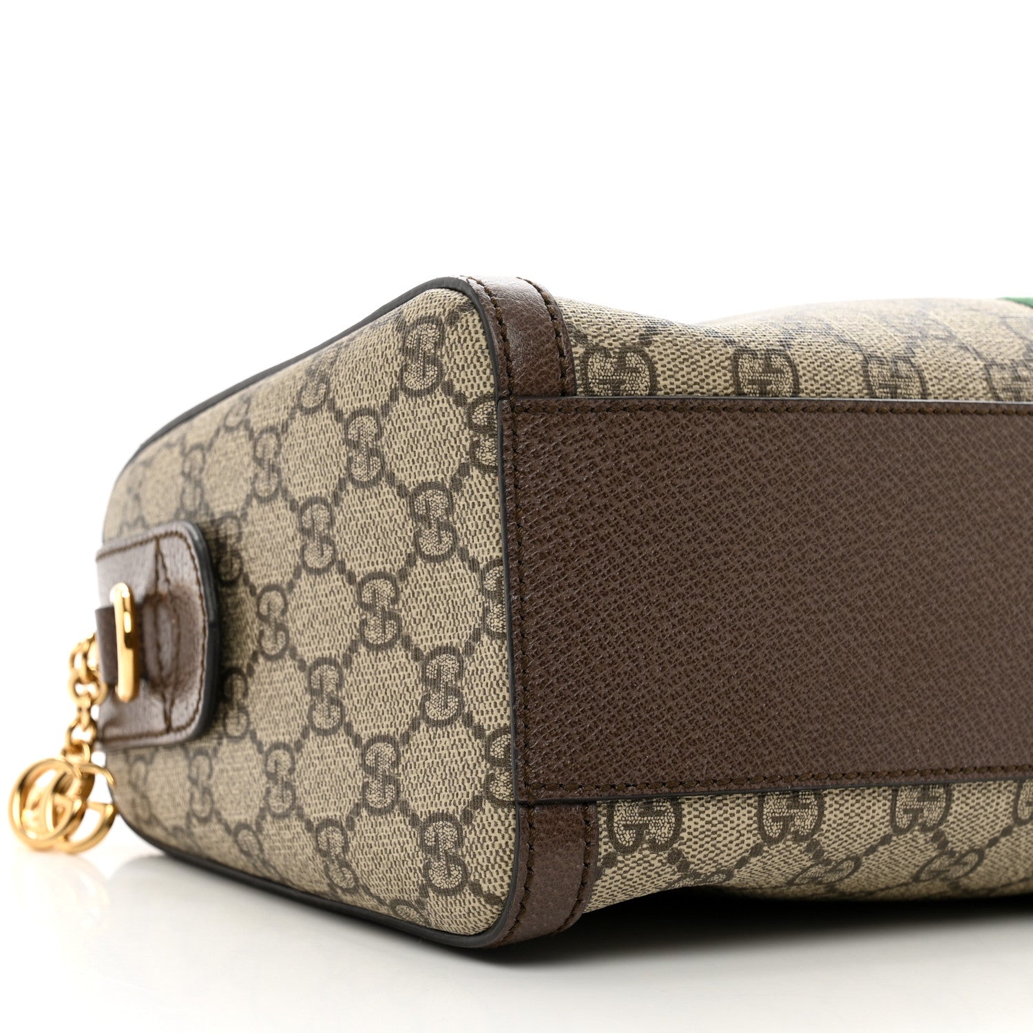 Gucci GG Supreme Monogram Web Medium Ophidia Boston Brown 9 of 10