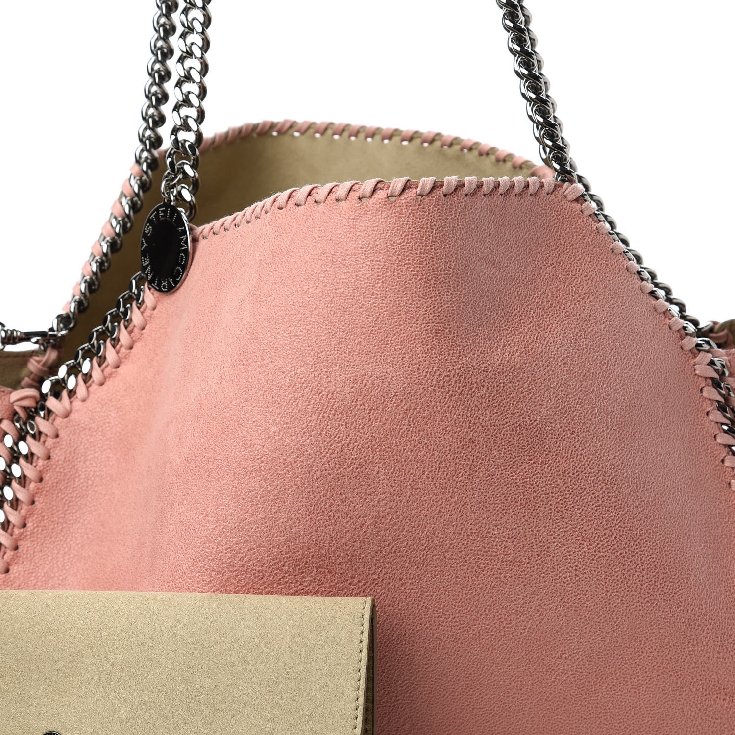 Stella McCartney Shaggy Deer Falabella Reversible Tote Blush Pink Beige 10 of 19