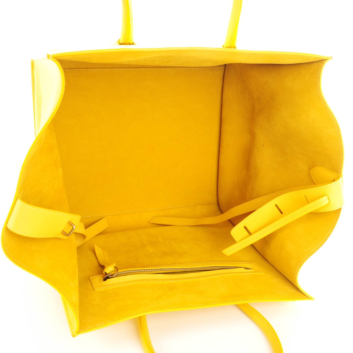 Celine Supple Calfskin Medium Phantom Luggage Sun Yellow 6 of 9