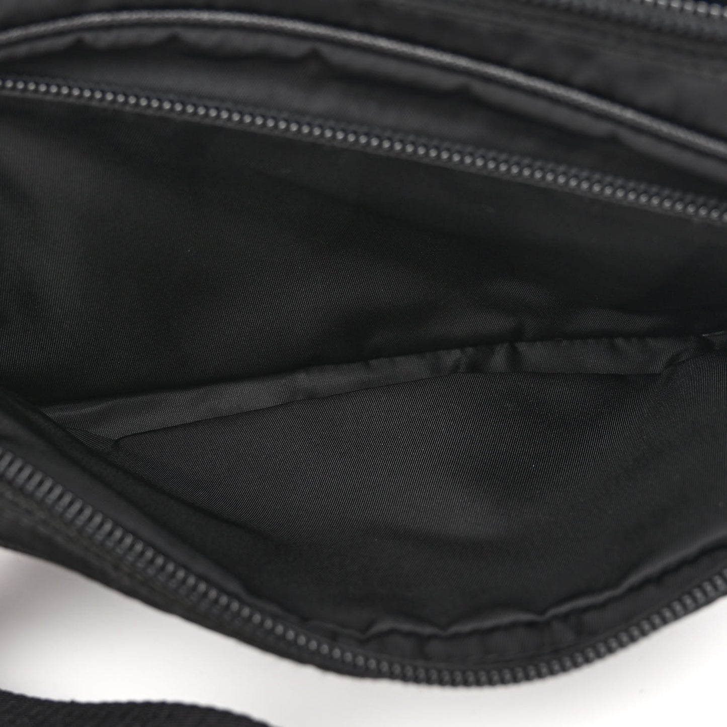 Re-Nylon Saffiano Belt Bag L Black