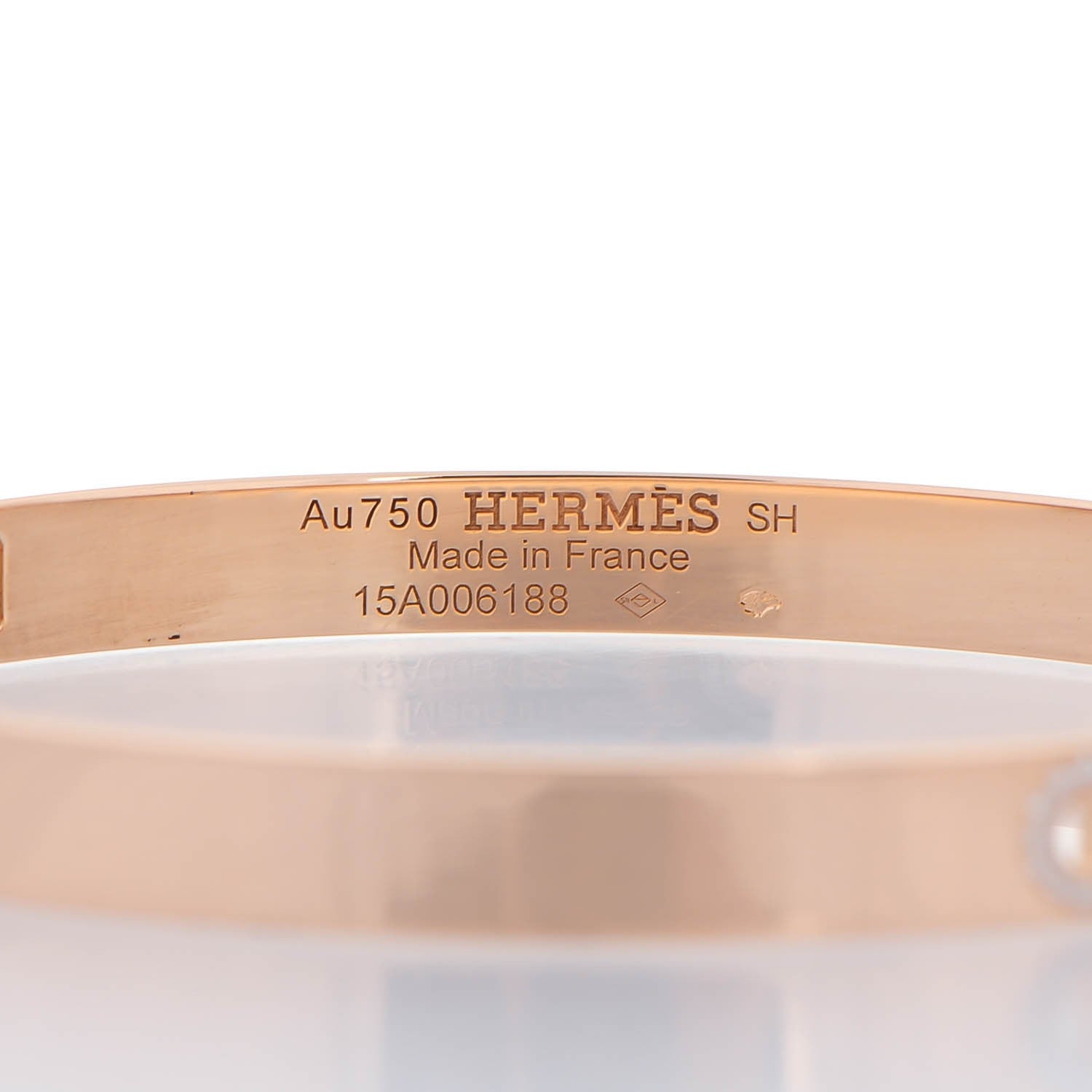Hermes 18K Rose Gold Diamond PM H D'Ancre Bracelet SH 4 of 6