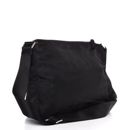 Prada Tessuto Nylon Flat Messenger Bag Black 3 of 8