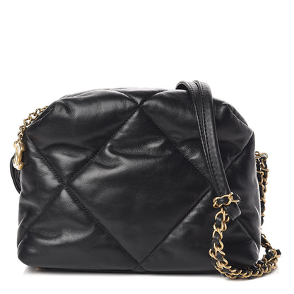 Chanel Lambskin Quilted Small Bowling Bag Black 1 of 10