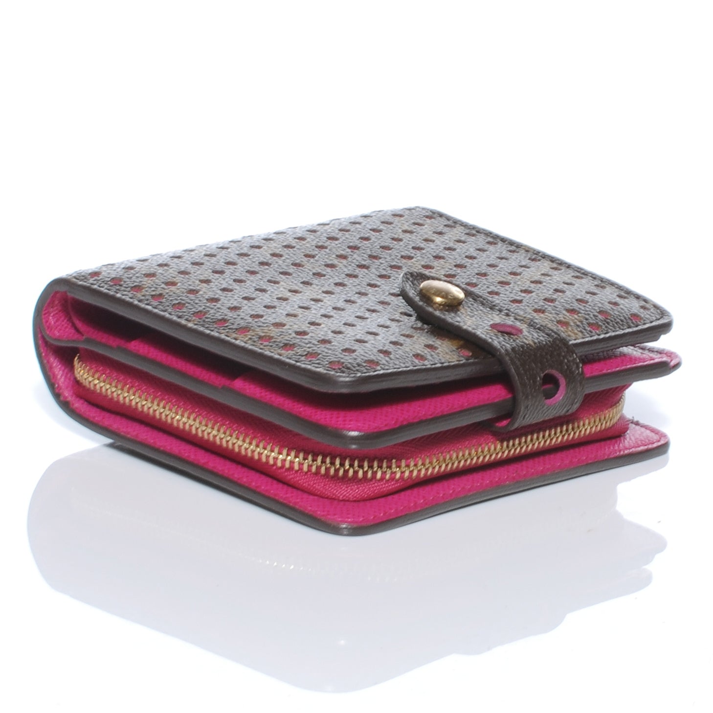 Louis Vuitton Monogram Perforated Compact Zipped Wallet Fuchsia 4 of 7
