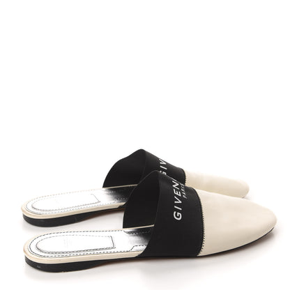 Givenchy Calfskin Bedford Logo Mule Slides 39 White 4 of 10