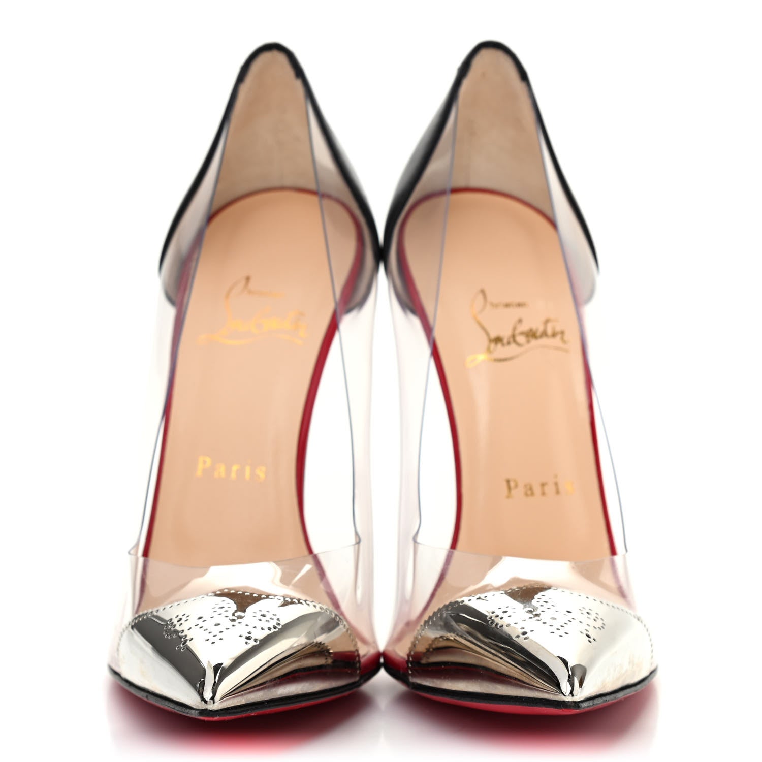 Christian Louboutin Kid PVC Djalouzi 100 Pumps 37.5 Black 2 of 9