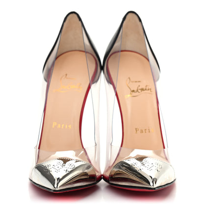 Christian Louboutin Kid PVC Djalouzi 100 Pumps 37.5 Black 2 of 9