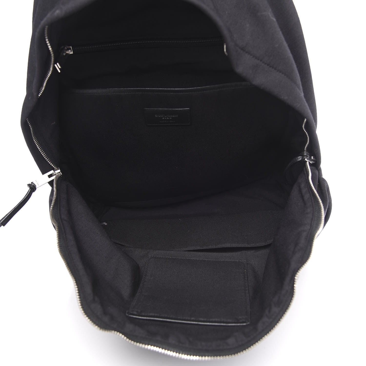 Saint Laurent Canvas Stars Print Hunting Backpack Black Silver 4 of 8