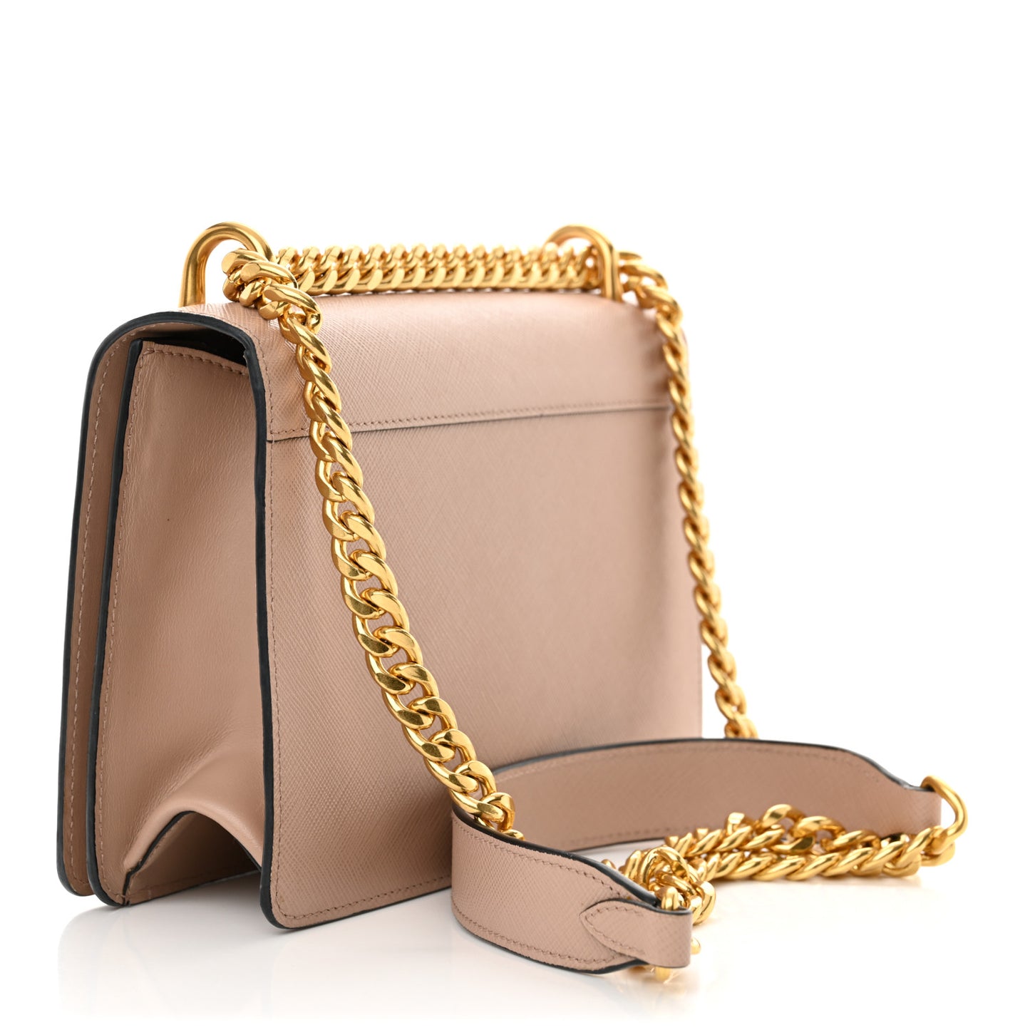 Saffiano Chain Shoulder Bag Cammeo