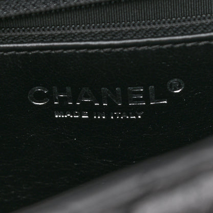 Chanel Metallic Aged Calfskin Quilted Reissue 2.55 Accordion Flap Black 7 of 11
