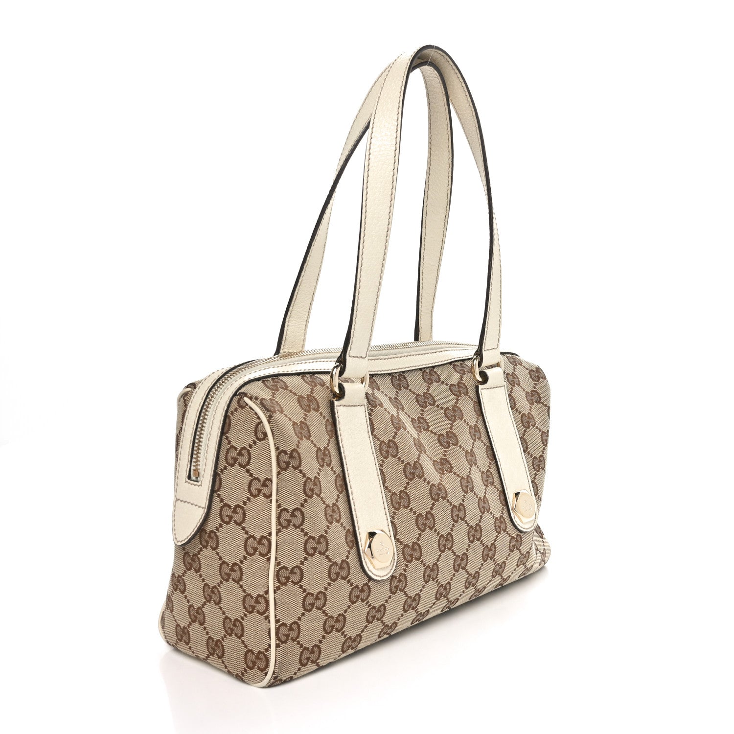 Gucci Monogram Small Charmy Boston White 3 of 10