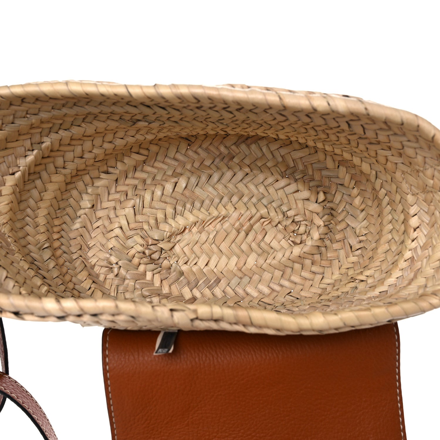 Chloe Raffia Calfskin Marcie Basket Tan 5 of 13