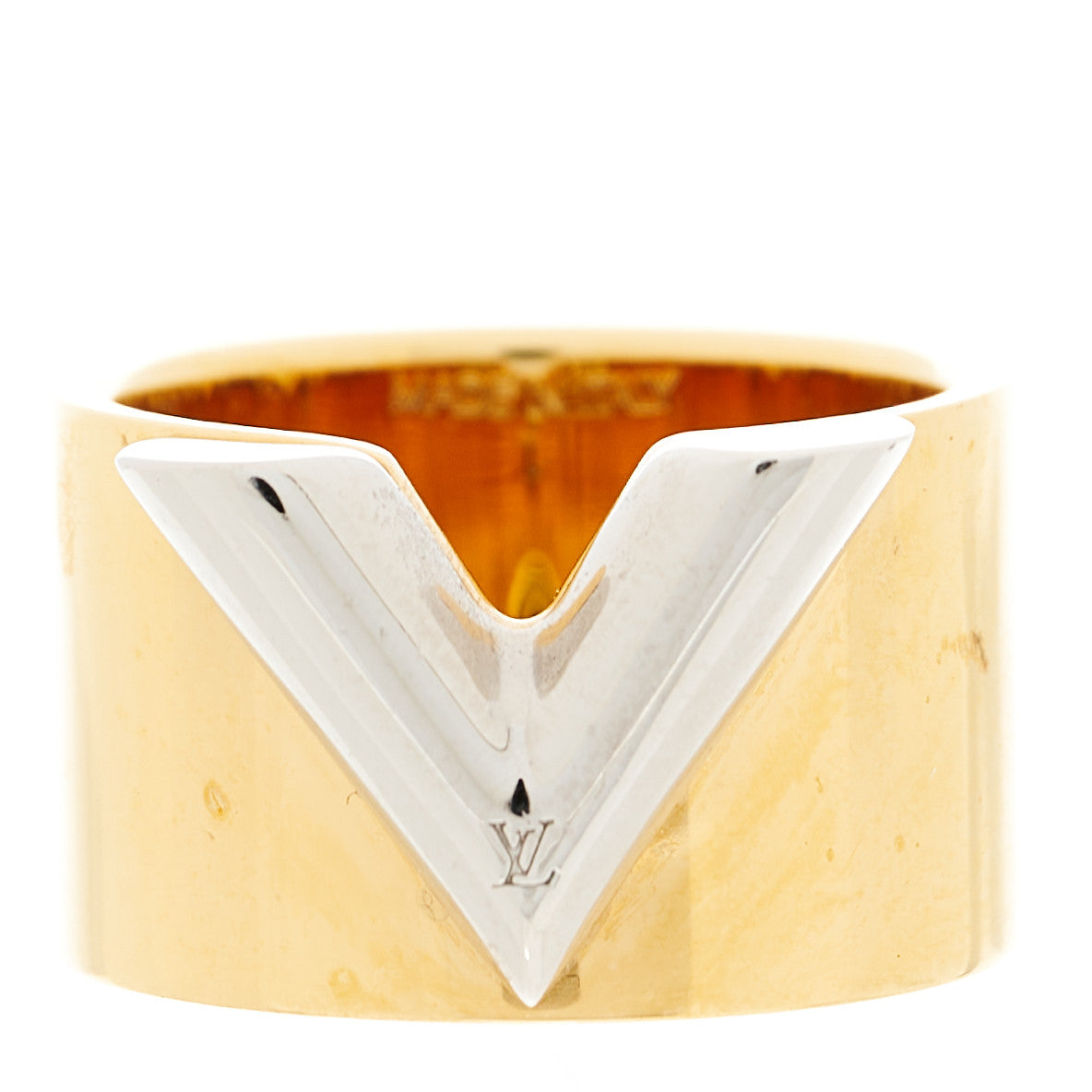 Louis Vuitton Brass Essential V Ring L Gold Silver 1 of 5