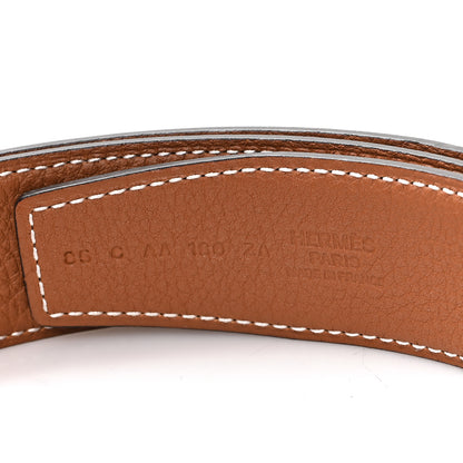 Hermes Box Togo H Belt 85 34 Black Gold 3 of 5