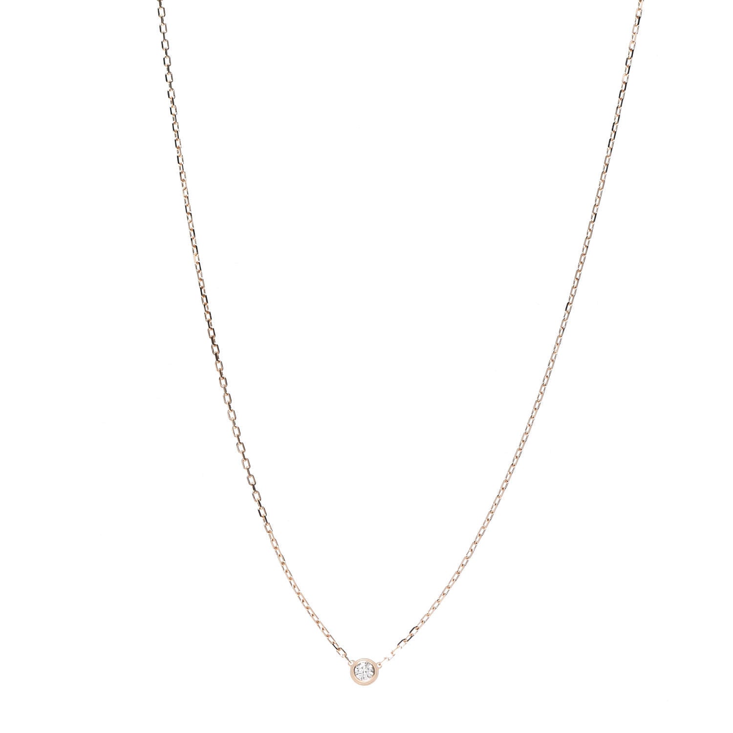 Cartier 18K Pink Gold Diamond SM D'Amour Pendant Necklace 1 of 6