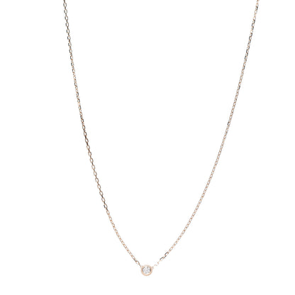 Cartier 18K Pink Gold Diamond SM D'Amour Pendant Necklace 1 of 6