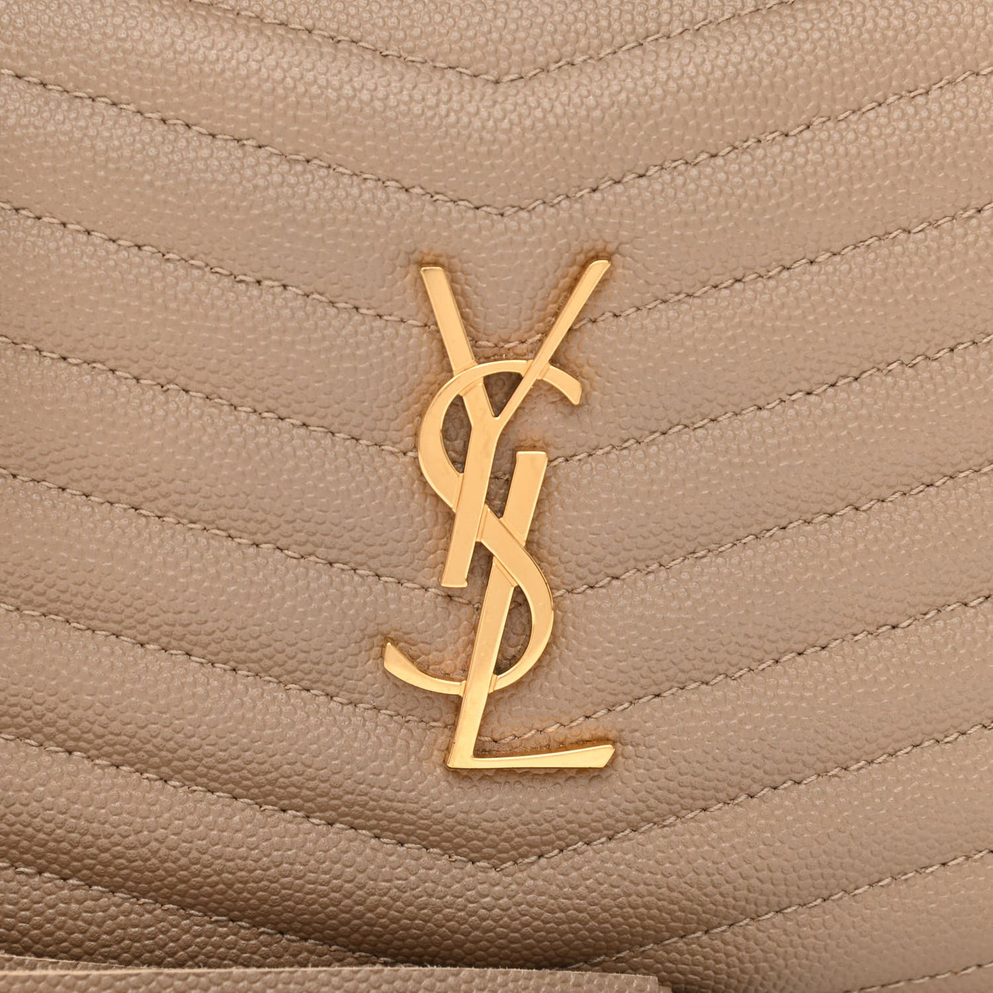 Grain De Poudre Matelasse Monogram Mini Lou Camera Bag Dark Latte