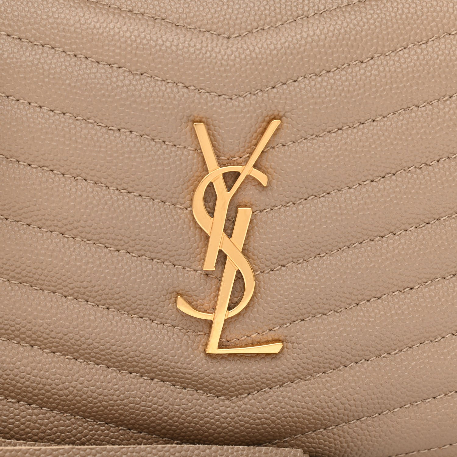 Saint Laurent Grain De Poudre Matelasse Monogram Mini Lou Camera Bag Dark Latte 8 of 10