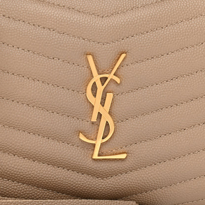 Saint Laurent Grain De Poudre Matelasse Monogram Mini Lou Camera Bag Dark Latte 8 of 10
