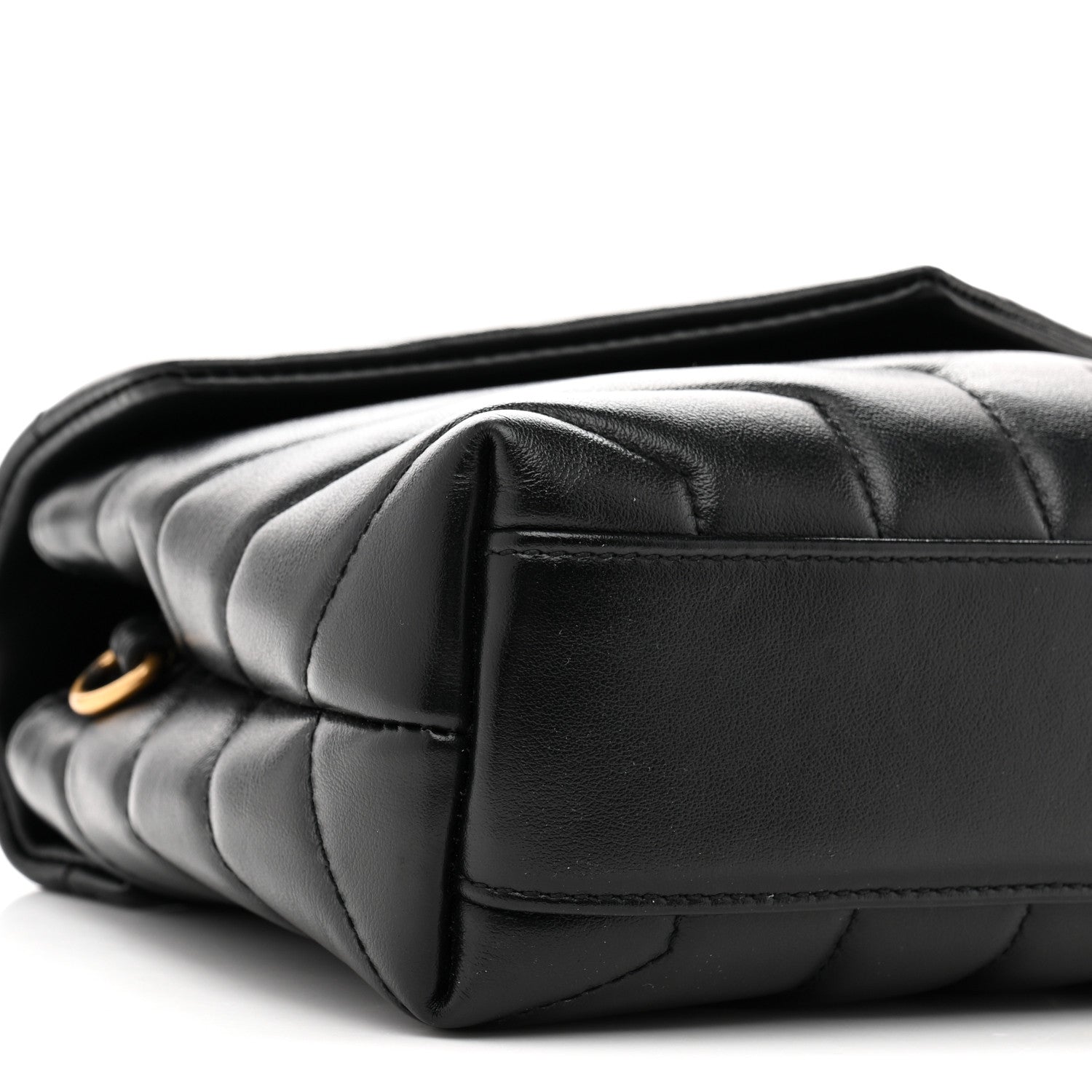 Saint Laurent Calfskin Y Quilted Monogram Toy Loulou Crossbody Bag Black 9 of 13