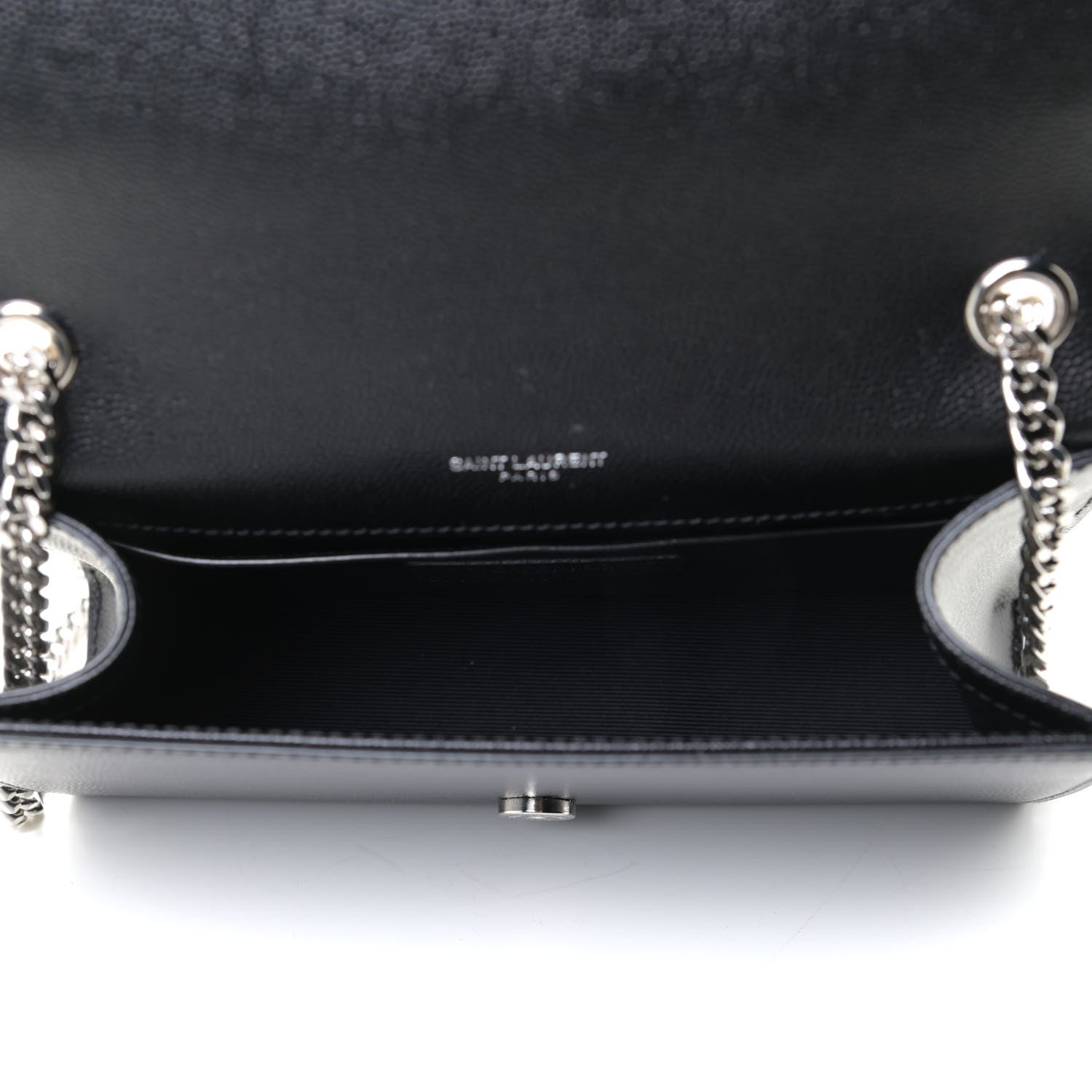 Saint Laurent Grain De Poudre Small Monogram Kate Satchel Black 5 of 10