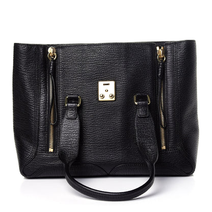 3.1 Phillip Lim Textured Calfskin Medium Pashli Satchel Black 13 of 13