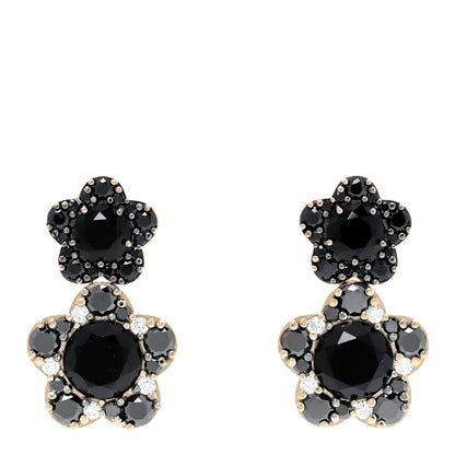 Pasquale Bruni 18K Yellow Gold Diamond Black Spinel Mandala Drop Earrings 1 of 4