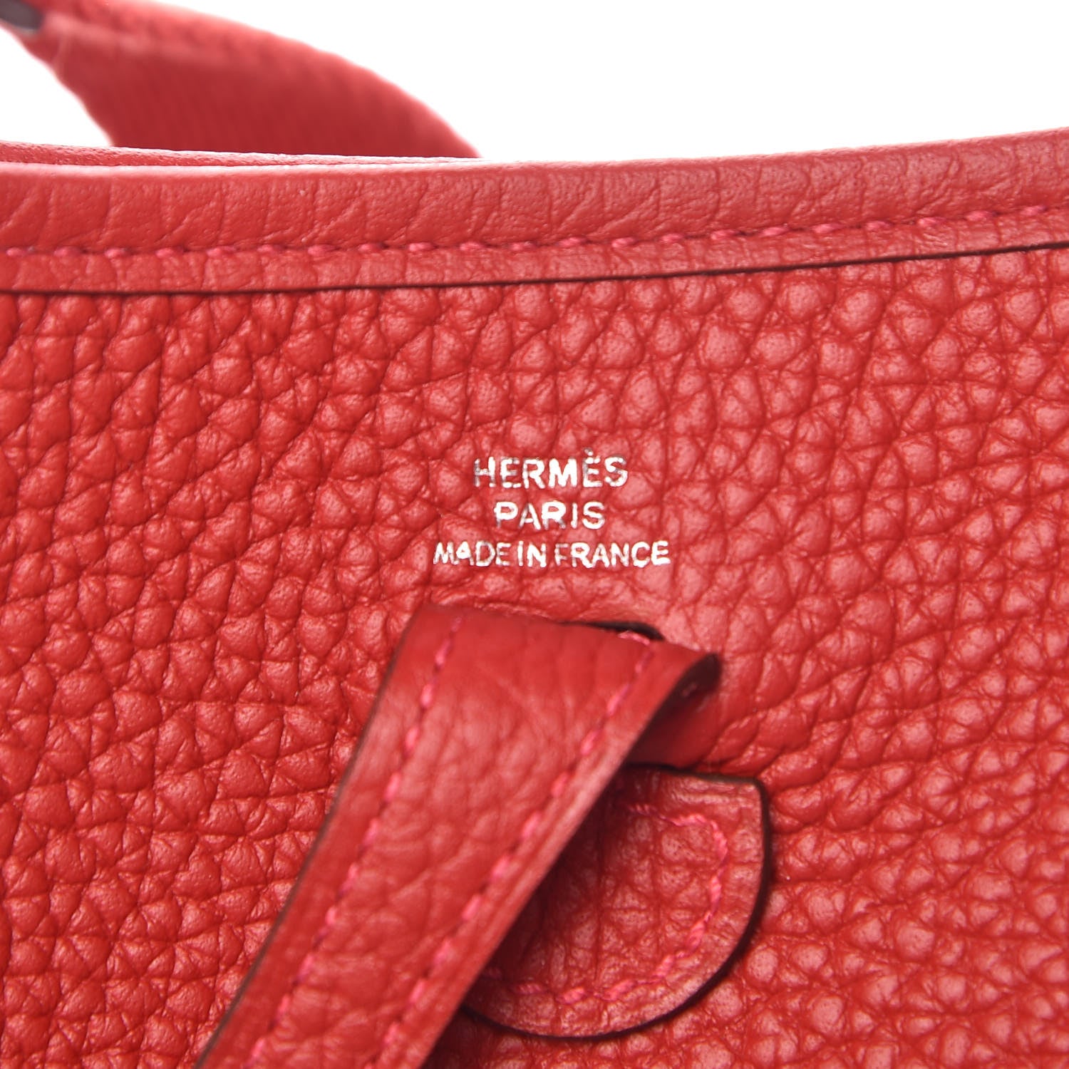 Hermes Taurillon Clemence Evelyne TPM Rouge Casaque 6 of 10
