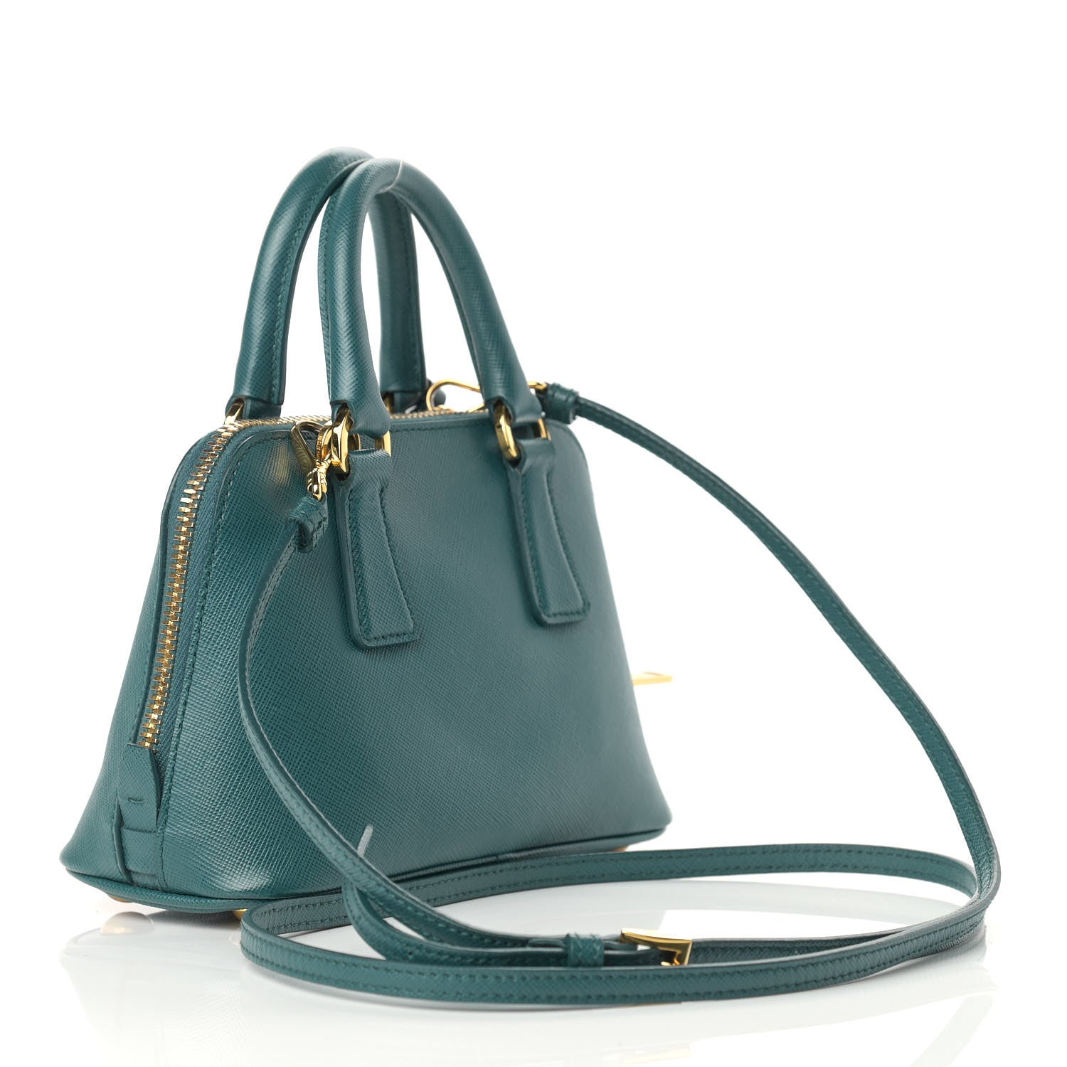 Prada Saffiano Lux Mini Promenade Tote Ottanio 3 of 11