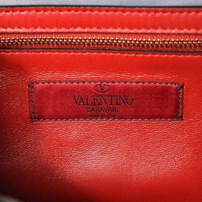 Valentino Garavani Suede Rockstud Spike Wallet on Chain Bright Blue 6 of 9