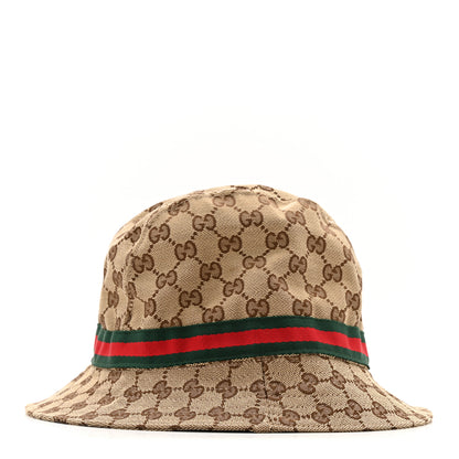 Gucci Monogram Web Bucket Hat XL Brown 5 of 9
