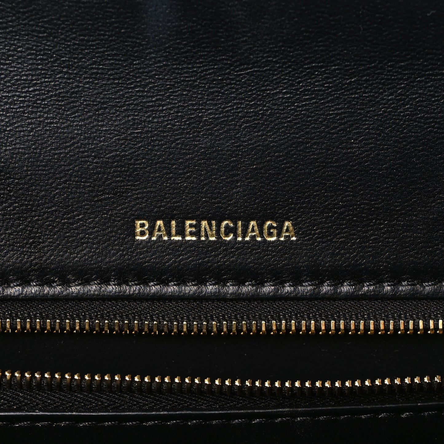 Shiny Box Calfskin Medium Hourglass Top Handle Bag Black