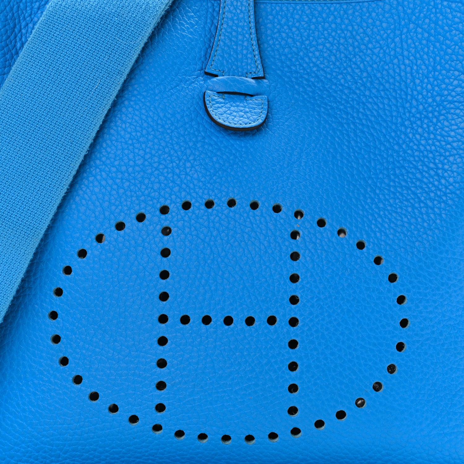 Hermes Taurillon Clemence Evelyne III PM Bleu Hydra 7 of 9