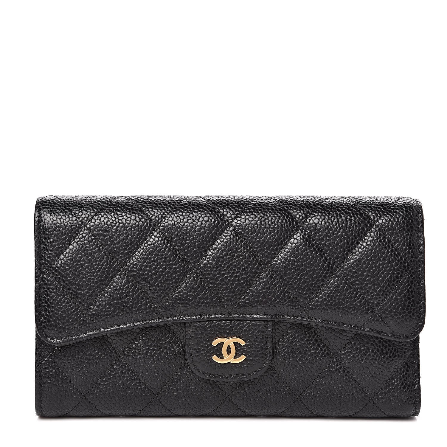 Chanel Caviar Quilted Large Flap Wallet Black 1 of 11