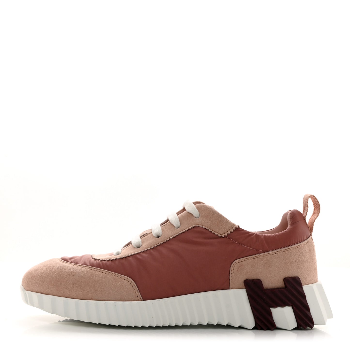Parachute Fabric Suede Goatskin Bouncing Sneakers 38.5 Rose Rose Opaline