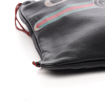 Gucci Calfskin Logo Drawstring Backpack Black 11 of 11