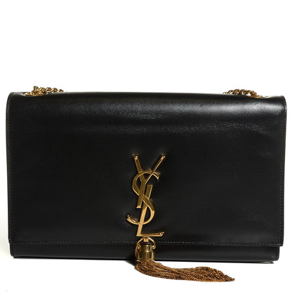 Saint Laurent Smooth Calfskin Medium Classic Monogram Kate Tassel Satchel Black 1 of 9