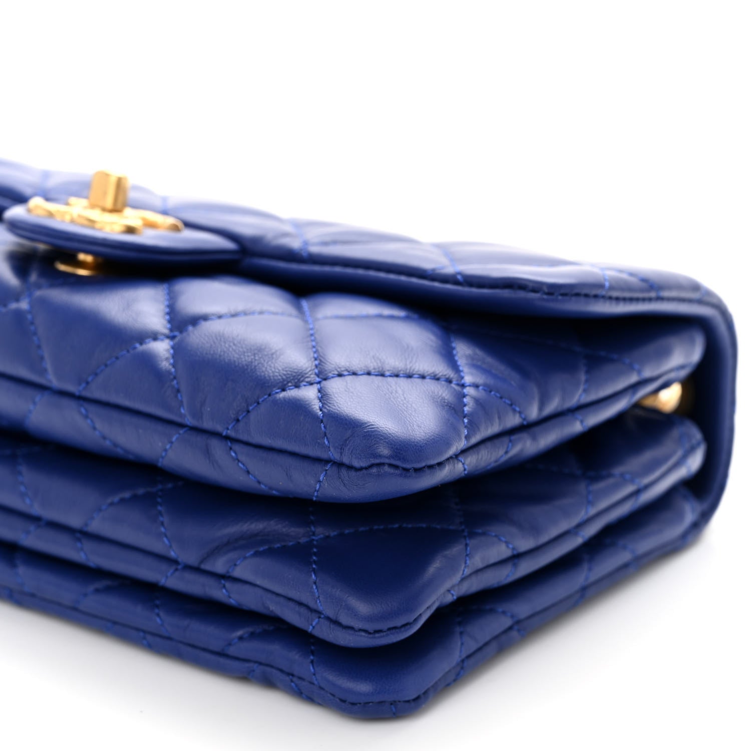 Chanel Lambskin Quilted Small Pillow Crush Flap Blue 10 of 10