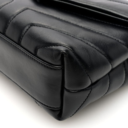 Saint Laurent Calfskin Y Quilted Monogram Toy Loulou Crossbody Bag Black 9 of 9