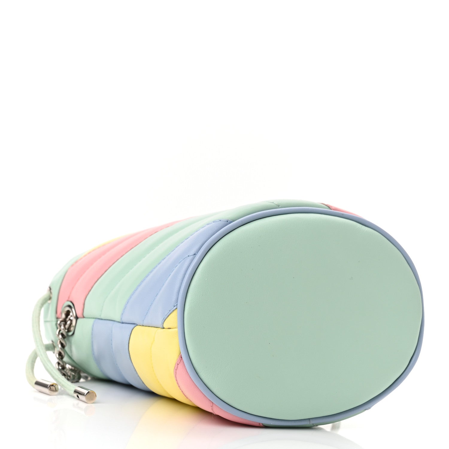 Gucci Calfskin Matelasse Diagonal Mini GG Marmont 2.0 Bucket Bag Pastel Multicolor 4 of 10